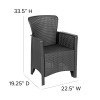 Flash Furniture Gray Rattan Chair/Table Set, Model# DAD-SF3-2P-SET-GG 3