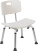 Flash Furniture HERCULES Series White Bath & Shower Chair, Model# DC-HY3500L-WH-GG