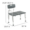 Flash Furniture HERCULES Series Gray Bath Transfer Bench, Model# DC-HY3510L-GRY-GG 4