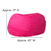 Flash Furniture Hot Pink Bean Bag Chair, Model# DG-BEAN-LARGE-SOLID-HTPK-GG 4