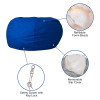 Flash Furniture Royal Blue Bean Bag Chair, Model# DG-BEAN-LARGE-SOLID-ROYBL-GG 3
