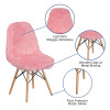 Flash Furniture Light Pink Shaggy Chair, Model# DL-8-GG 3