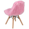 Flash Furniture Kids Shaggy Light Pink Chair, Model# DL-DA2018-1-LP-GG 5