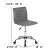 Flash Furniture Gray Ribbed Task Office Chair, Model# DS-512B-LTGY-GG 5