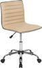 Flash Furniture Tan Ribbed Task Office Chair, Model# DS-512B-TAN-GG