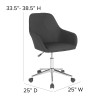 Flash Furniture Cortana Black Fabric Mid-Back Chair, Model# DS-8012LB-BLK-F-GG 5