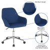 Flash Furniture Cortana Blue Fabric Mid-Back Chair, Model# DS-8012LB-BLU-F-GG 4