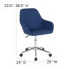 Flash Furniture Cortana Blue Fabric Mid-Back Chair, Model# DS-8012LB-BLU-F-GG 5