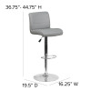 Flash Furniture Gray Vinyl Barstool, Model# DS-8101B-GY-GG 4