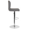 Flash Furniture Bellagio Gray Leather Barstool, Model# DS-8111-GRY-GG 7
