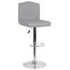 Flash Furniture Bellagio Light Gray Fabric Barstool, Model# DS-8111-LTG-F-GG