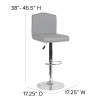 Flash Furniture Bellagio Light Gray Fabric Barstool, Model# DS-8111-LTG-F-GG 4