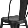 Flash Furniture Distressed Black Metal Stool, Model# ET-3534-24-BK-GG 6