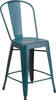 Flash Furniture Distressed Blue-Tl Metal Stool, Model# ET-3534-24-KB-GG