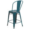 Flash Furniture Distressed Blue-Tl Metal Stool, Model# ET-3534-24-KB-GG 5