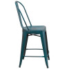 Flash Furniture Distressed Blue-Tl Metal Stool, Model# ET-3534-24-KB-GG 7