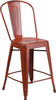 Flash Furniture Distressed Red Metal Stool, Model# ET-3534-24-RD-GG