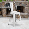 Flash Furniture Distressed White Metal Stool, Model# ET-3534-24-WH-GG 2