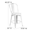 Flash Furniture Distressed White Metal Stool, Model# ET-3534-24-WH-GG 4
