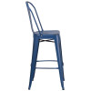 Flash Furniture Distressed Blue Metal Stool, Model# ET-3534-30-AB-GG 7