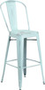 Flash Furniture Distressed Gn-Blue Metal Stool, Model# ET-3534-30-DB-GG