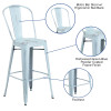 Flash Furniture Distressed Gn-Blue Metal Stool, Model# ET-3534-30-DB-GG 3