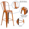 Flash Furniture Distressed Orange Metal Stool, Model# ET-3534-30-OR-GG 3