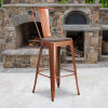 Flash Furniture 30" Copper Metal Bar Stool, Model# ET-3534-30-POC-WD-GG 2