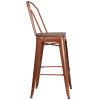 Flash Furniture 30" Copper Metal Bar Stool, Model# ET-3534-30-POC-WD-GG 4