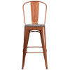 Flash Furniture 30" Copper Metal Bar Stool, Model# ET-3534-30-POC-WD-GG 5