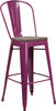 Flash Furniture 30" Purple Metal Bar Stool, Model# ET-3534-30-PUR-WD-GG