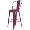 Flash Furniture 30" Purple Metal Bar Stool, Model# ET-3534-30-PUR-WD-GG 3