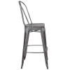 Flash Furniture 30"H Distressed Silver Stool, Model# ET-3534-30-SIL-GG 7