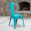 Flash Furniture Crystal Teal-Blue Metal Chair, Model# ET-3534-CB-GG 2