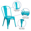 Flash Furniture Crystal Teal-Blue Metal Chair, Model# ET-3534-CB-GG 3