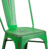 Flash Furniture Distressed Green Metal Chair, Model# ET-3534-GN-GG 6