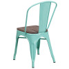 Flash Furniture Mint Green Metal Chair, Model# ET-3534-MINT-WD-GG 3