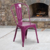 Flash Furniture Purple Metal Chair, Model# ET-3534-PUR-GG 2