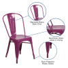 Flash Furniture Purple Metal Chair, Model# ET-3534-PUR-GG 3