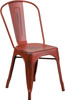 Flash Furniture Distressed Red Metal Chair, Model# ET-3534-RD-GG
