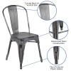 Flash Furniture Distressed Silver Metal Chair, Model# ET-3534-SIL-GG 3