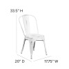 Flash Furniture Distressed White Metal Chair, Model# ET-3534-WH-GG 4