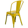 Flash Furniture Distressed Yellow Metal Chair, Model# ET-3534-YL-GG 5
