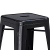 Flash Furniture Distressed Black Metal Stool, Model# ET-BT3503-24-BK-GG 6