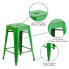 Flash Furniture Distressed Green Metal Stool, Model# ET-BT3503-24-GN-GG 3