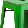 Flash Furniture Distressed Green Metal Stool, Model# ET-BT3503-24-GN-GG 7