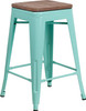 Flash Furniture 24" Mint No Back Metal Stool, Model# ET-BT3503-24-MINT-WD-GG