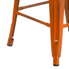 Flash Furniture Distressed Orange Metal Stool, Model# ET-BT3503-24-OR-GG 6