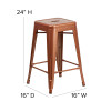 Flash Furniture 24" Copper No Back Metal Stool, Model# ET-BT3503-24-POC-GG 4