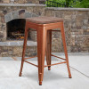 Flash Furniture 24" Copper No Back Metal Stool, Model# ET-BT3503-24-POC-WD-GG 2